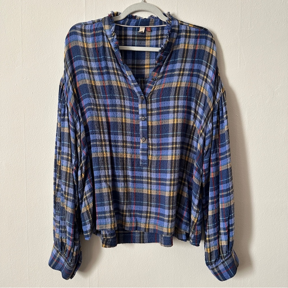 Anthropologie RVCA Multicolor Plaid Oversized Shirt